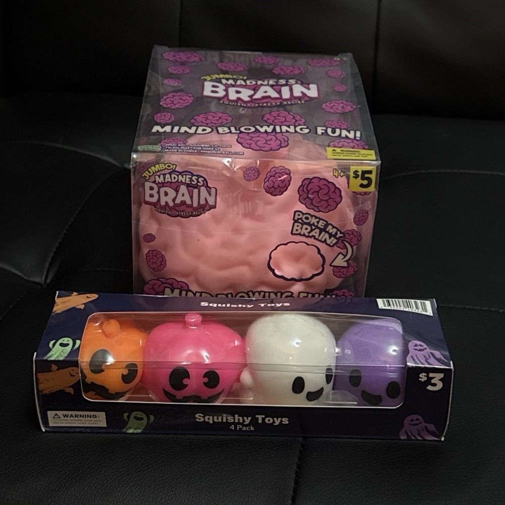 Dollar General Halloween Squishy Toys 4 Pack And Brain